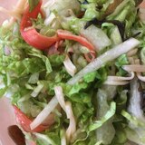白菜と大根とカニカマと塩昆布のサラダ